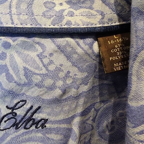 Tasso Elba Men's Blue Casual Bottom Down Shirt Un Tuck Size L - Picture 6 of 9